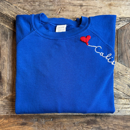 ❤️balloon w/ Personalized Hand Embroidery Sweatshirt (21 Colors)