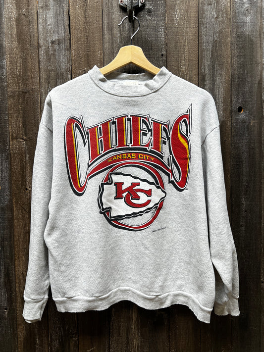 Vintage Kansas Chiefs Sweatshirt -M-Customize Your Embroidery Wording