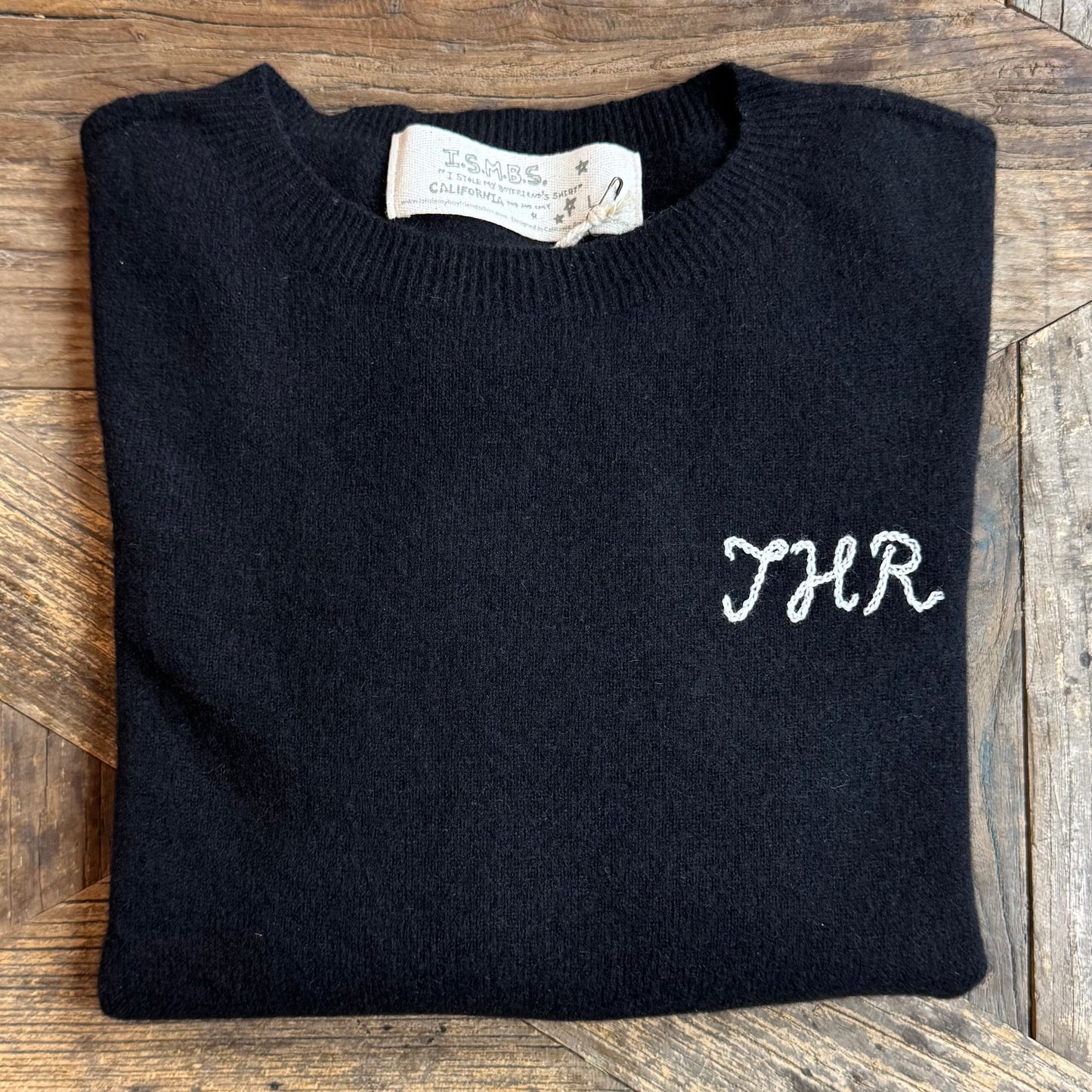 100% Cashmere Sweater - Customize Your Embroidery Wording(12 Colors)