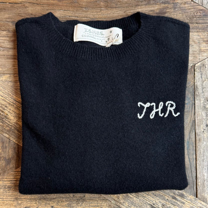 100% Cashmere Sweater - Customize Your Embroidery Wording(12 Colors)