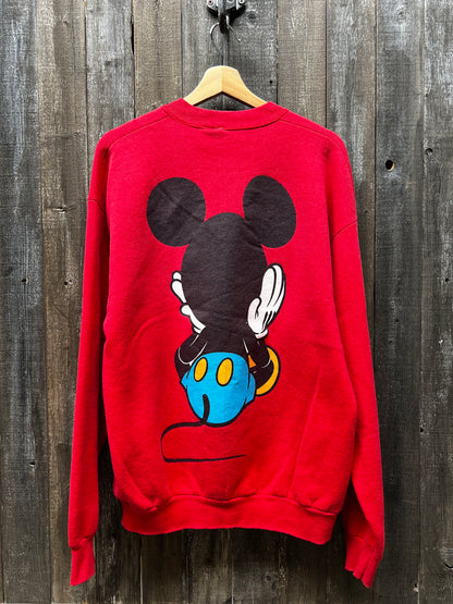 Vintage Mickey Sweatshirt-S,L- Customize Your Embroidery Wording