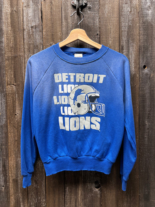 Vintage Lions Sweatshirt -Youth L-Customize Your Embroidery Wording