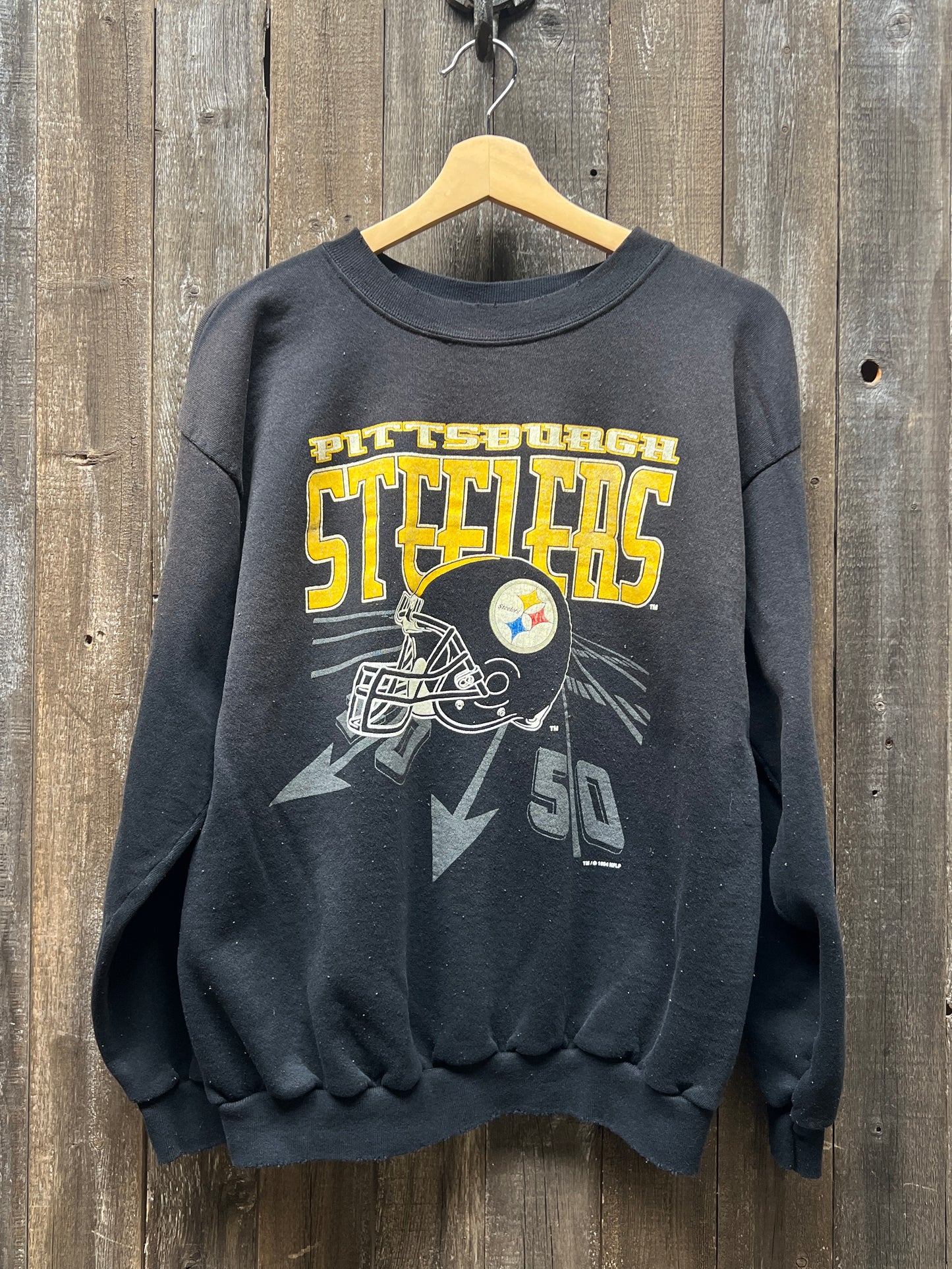 Vintage Steelers Sweatshirt -M/L-Customize Your Embroidery Wording