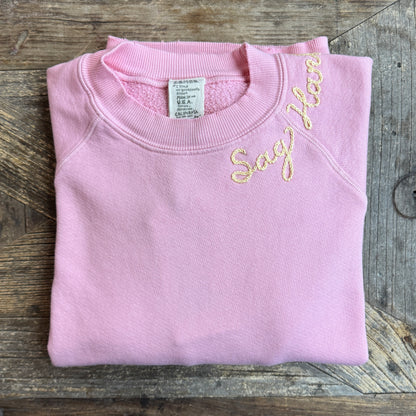CUT & SEW COLOR WARM COLOR SWEATS WITH CUSTOM HAND EMBROIDERY (11 Colors)