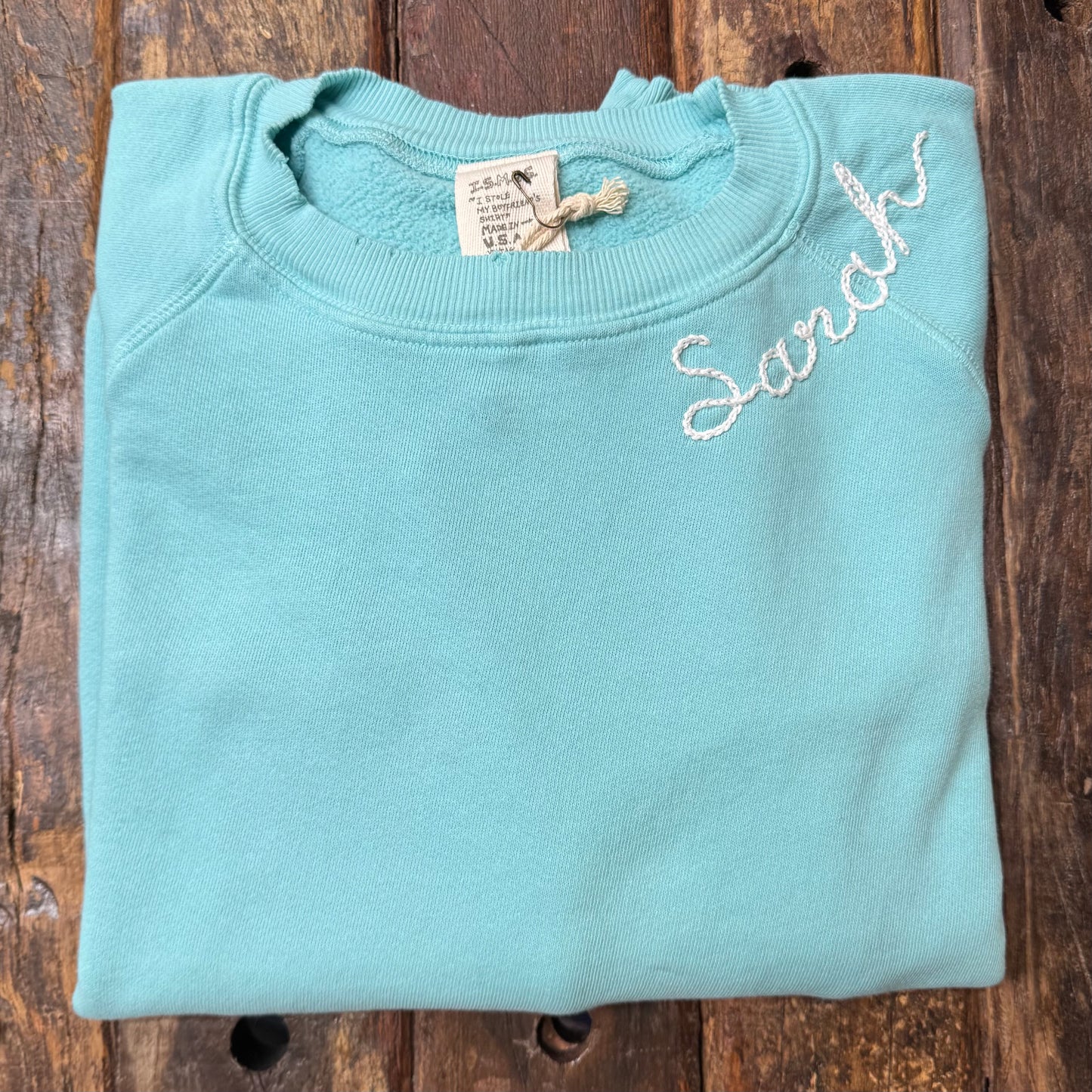 CUT & SEW COLOR COOL COLOR SWEATS WITH CUSTOM HAND EMBROIDERY (7 Colors)
