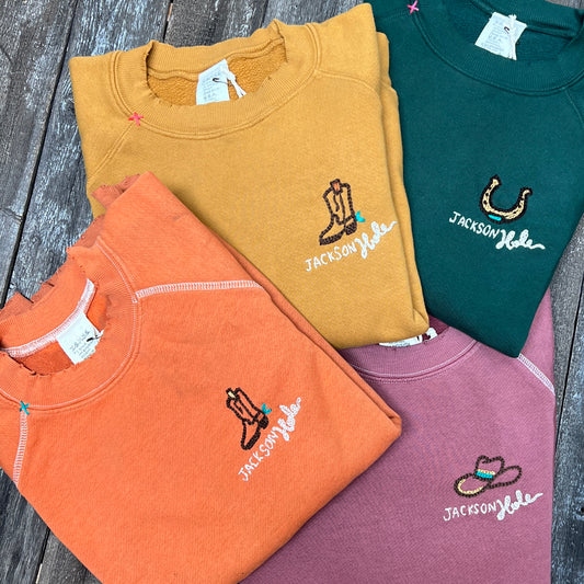 Choose Your Western Logo & Custom Wording Sweatshirt (21 Colors)