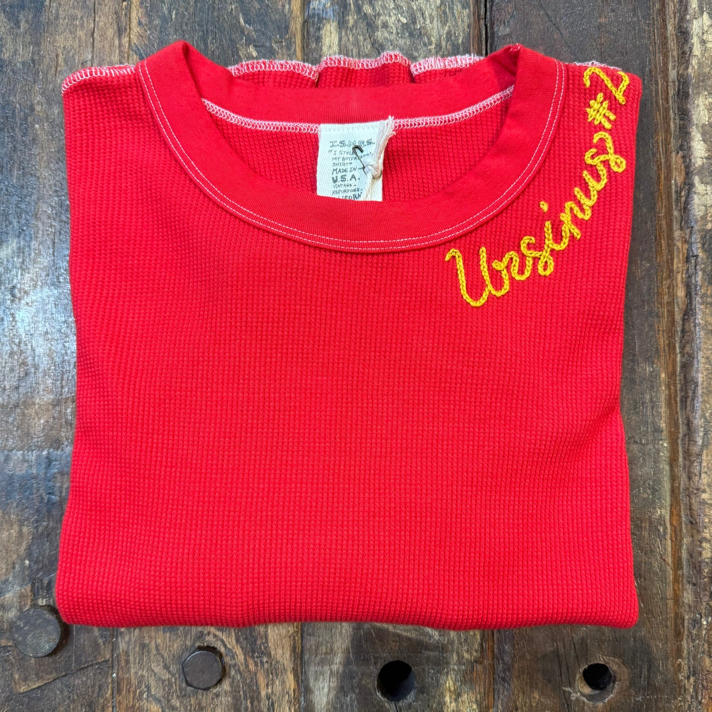 L/S THERMAL TEE  WITH PERSONALIZED HAND EMBROIDERY(3Colors)