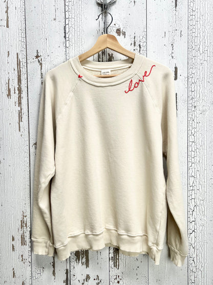 TINY ❤️  WITH PERSONALIZED HAND EMBROIDERY Sweatshirt (8 Colors)