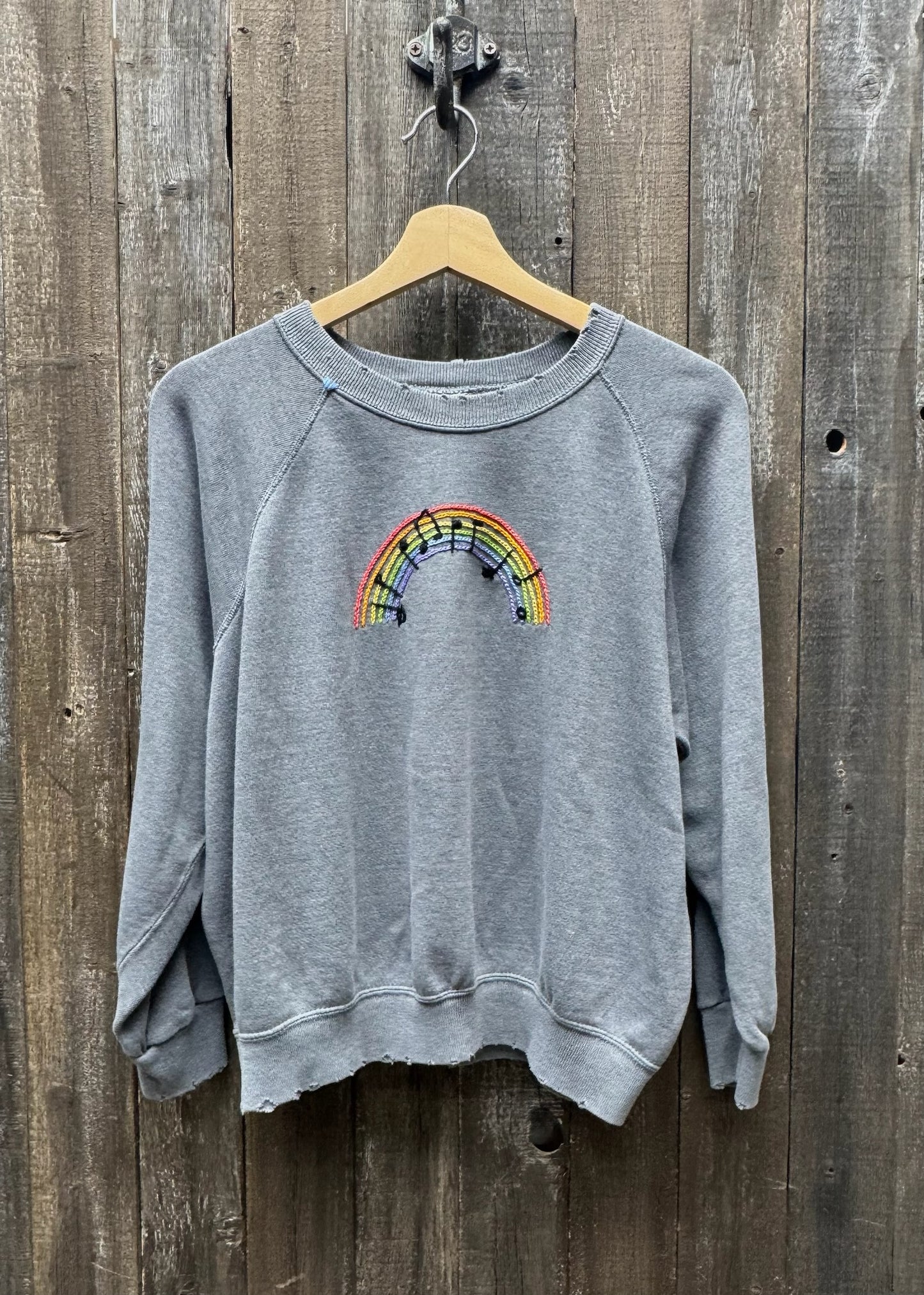 VINTAGE SOMEWHERE OVER THE RAINBOW MUSIC NOTES SWEATSHIRT