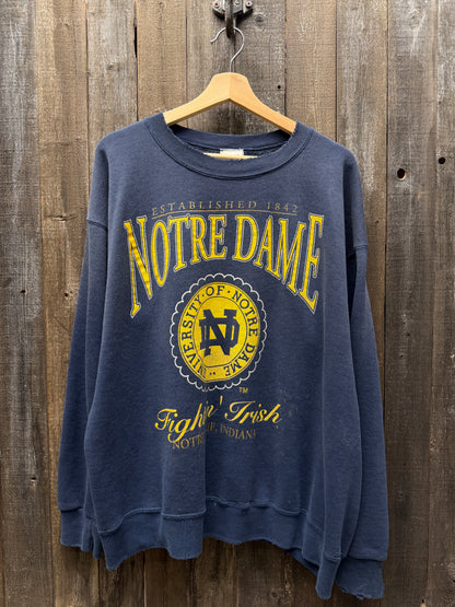 Vintage Notre Dame Sweatshirt -OS-Customize Your Embroidery Wording