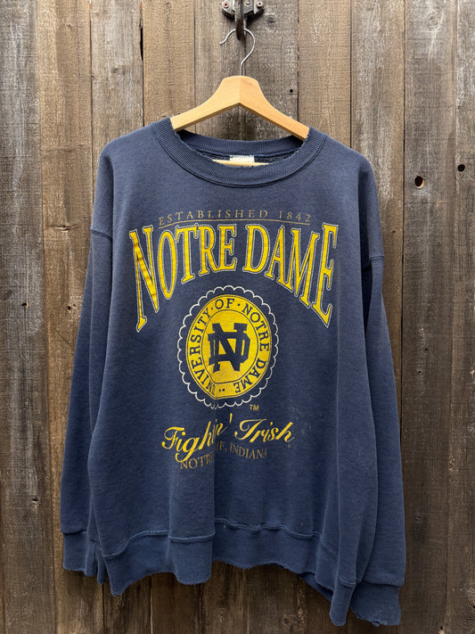 Vintage Notre Dame Sweatshirt -OS-Customize Your Embroidery Wording
