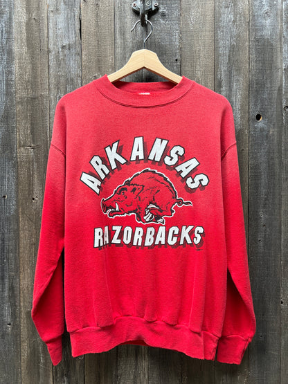 Arkansas Razorbacks Sweatshirt -M-Customize Your Embroidery Wording