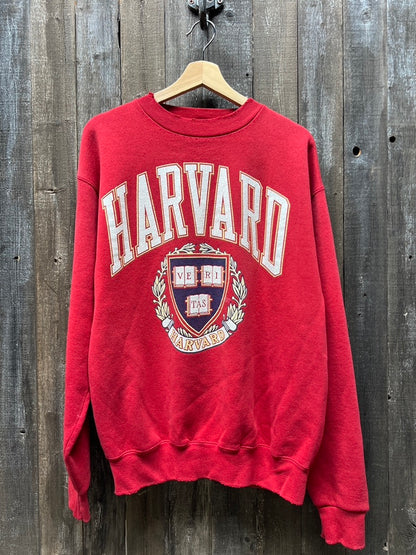 Vintage Harvard Sweatshirt -L-Customize Your Embroidery Wording