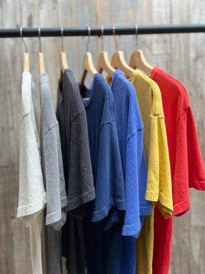 VARSITY WASH S/S TEE PACK WITH CUSTOM HAND EMBROIDERY(7 Colors)