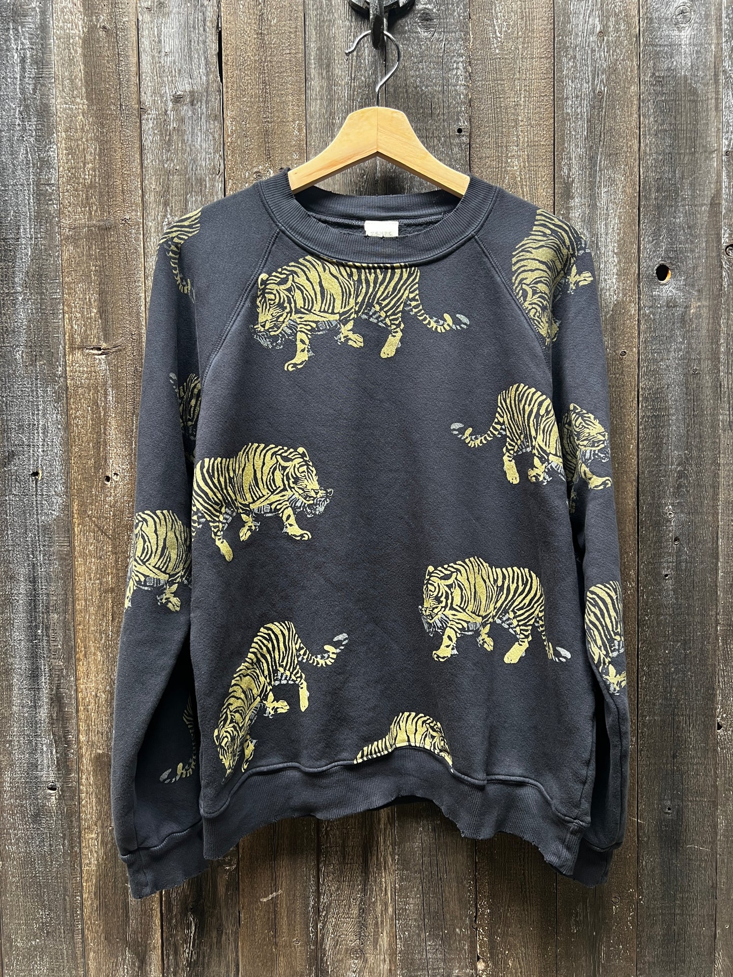 Animal Print Allover Graphic Sweatshirt -Customize Your Embroidery Wording (2 Colors)