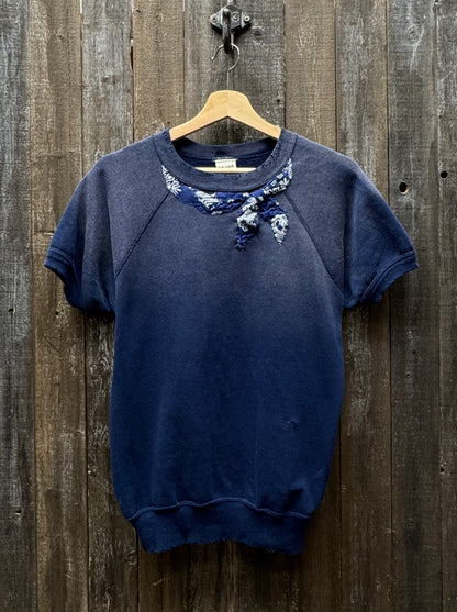 VINTAGE SHORTY/LONG SLEEVE SWEATSHIRT WITH  BANDANA