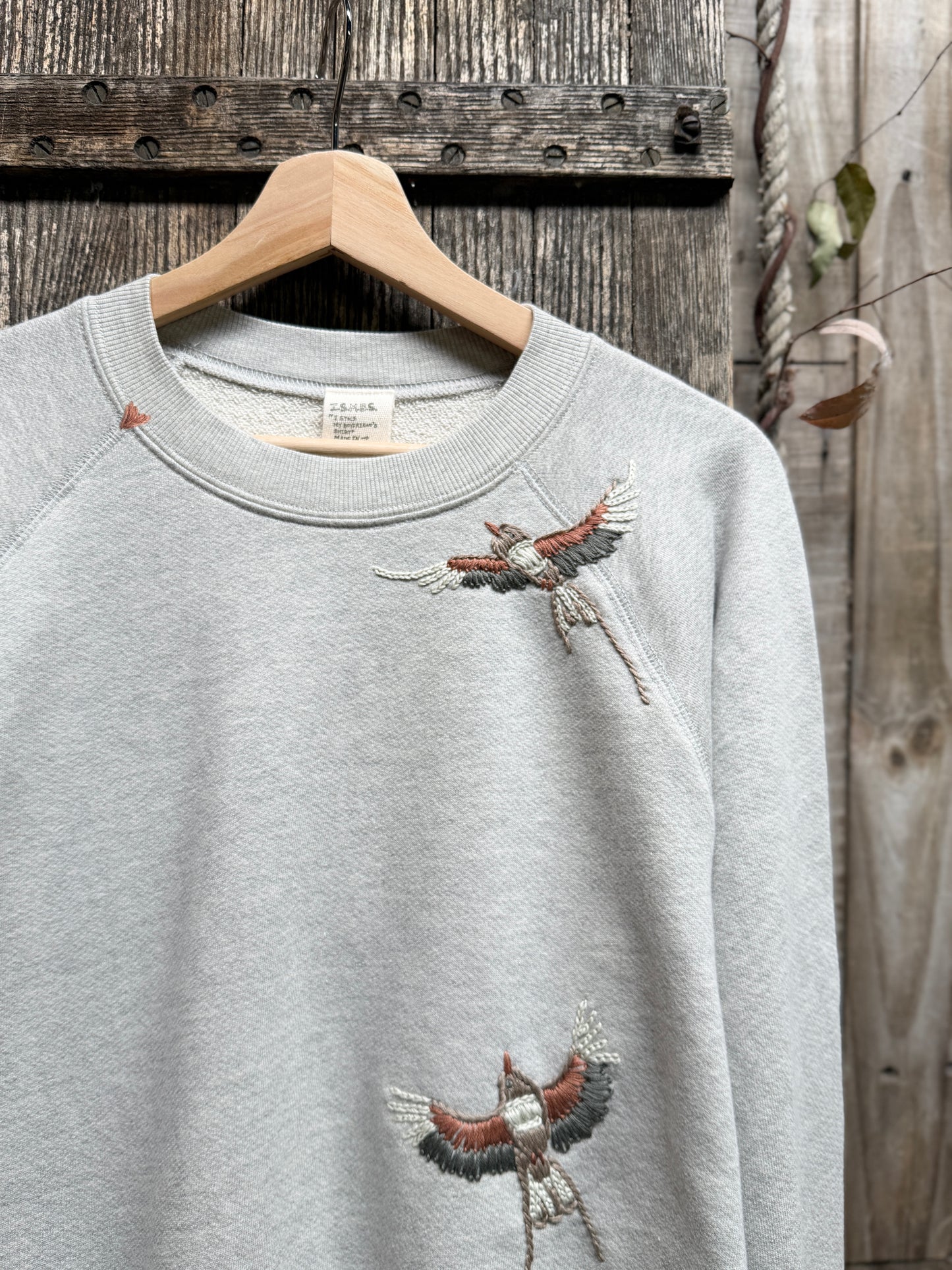 Fly Away Bird Hand Embroidered Sweatshirt (14 Colors)