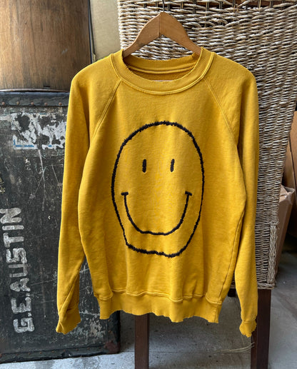 Big Smiley Face Sweatshirt (7 Colors) WITH PERSONALIZED HAND EMBROIDERY