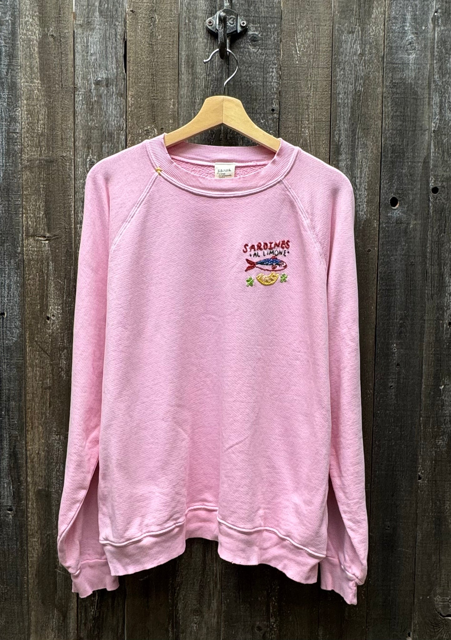 Sardines Al Limone Hand Embroidered Sweatshirt (10 Colors)