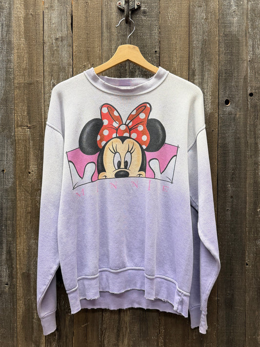 Vintage Minnie Sweatshirt-S/M- Customize Your Embroidery Wording