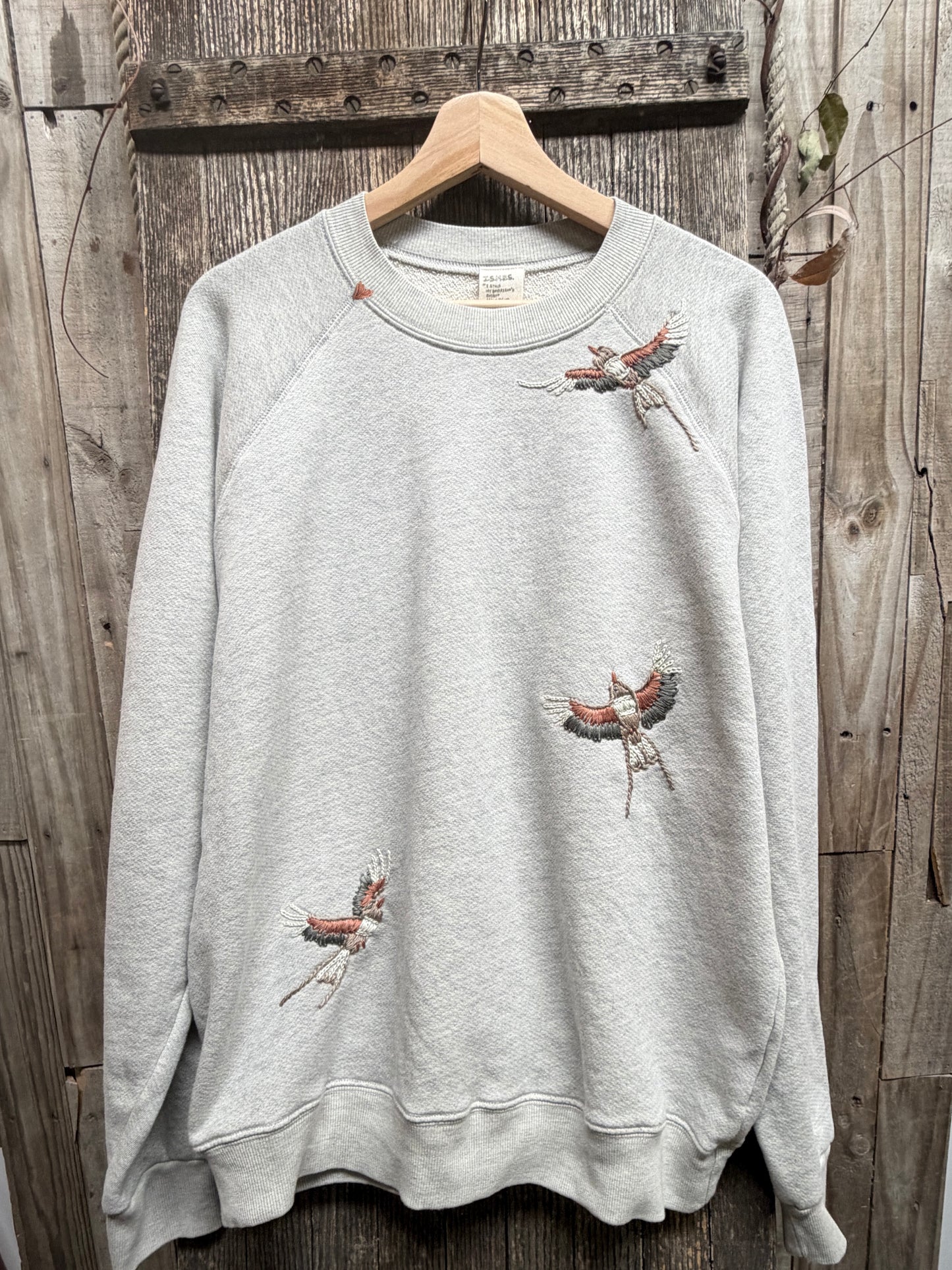 Fly Away Bird Hand Embroidered Sweatshirt (14 Colors)