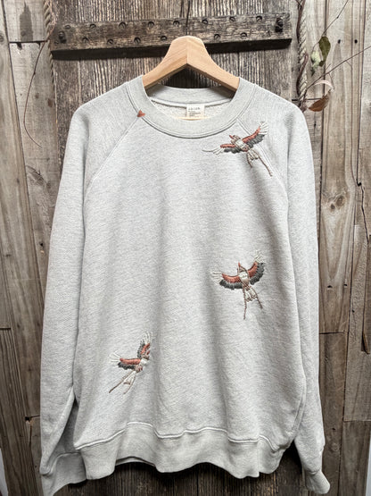 Fly Away Bird Hand Embroidered Sweatshirt (14 Colors)