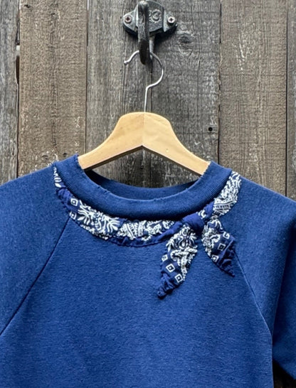VINTAGE SHORTY/LONG SLEEVE SWEATSHIRT WITH  BANDANA