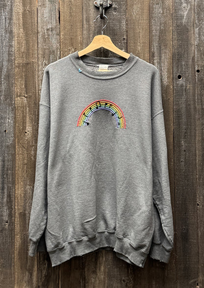 VINTAGE SOMEWHERE OVER THE RAINBOW MUSIC NOTES SWEATSHIRT