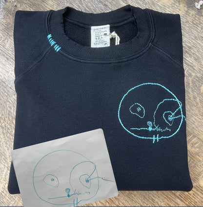 Translate Your Design into Embroidery Sweatshirt (Postcard Size 4X6)