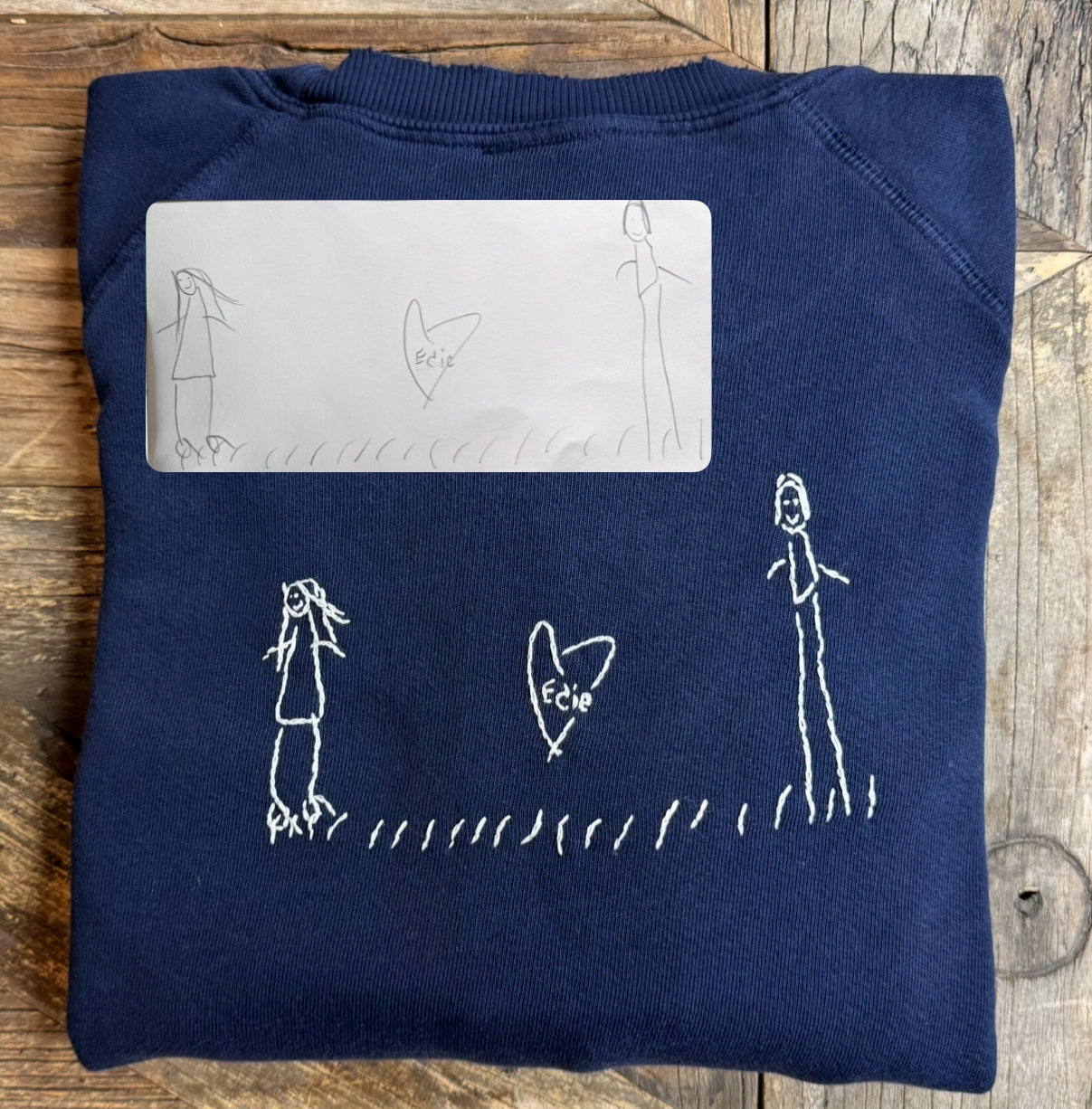 Translate Your Design into Embroidery Sweatshirt (Letter Size 8.5 X11)