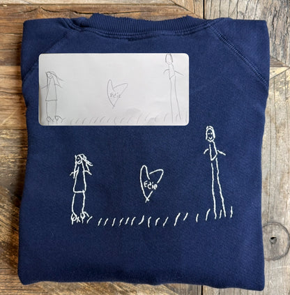 Translate Your Design into Embroidery Sweatshirt (Letter Size 8.5 X11)