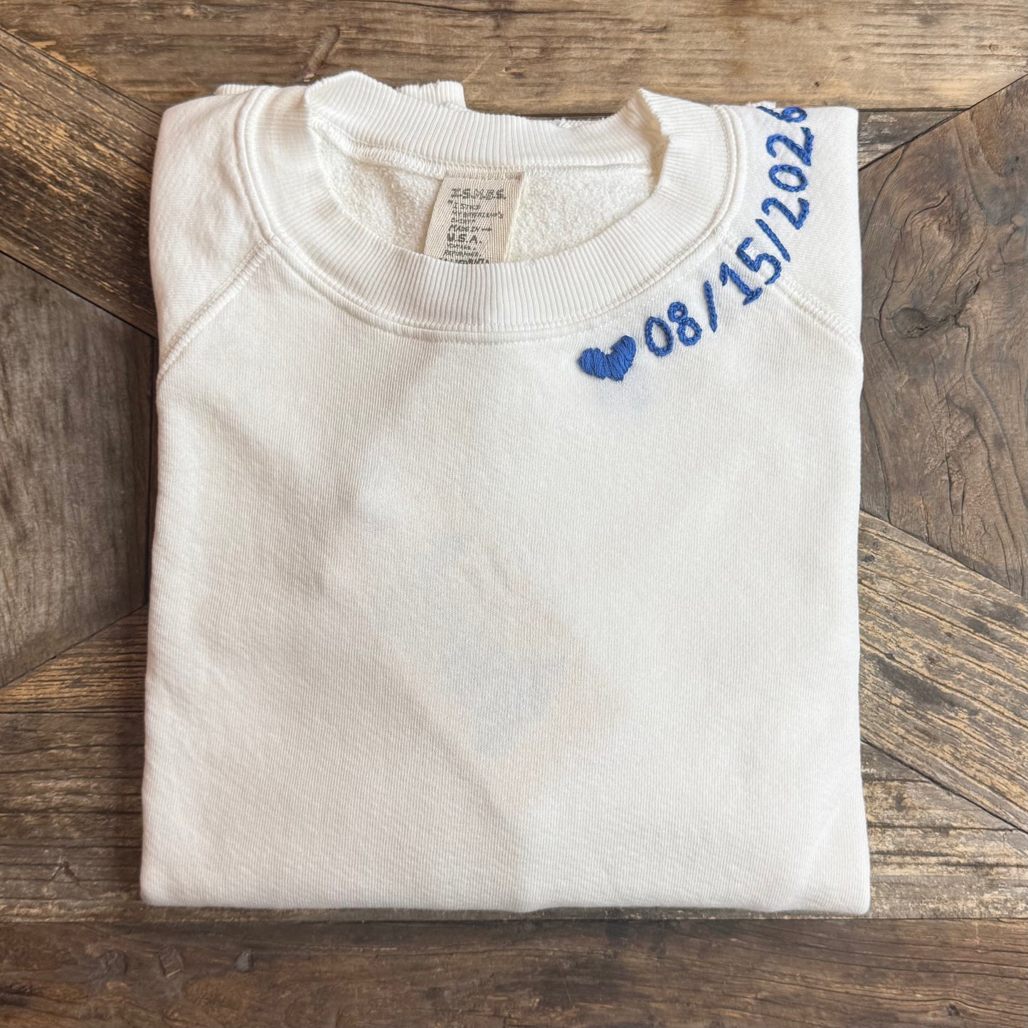 CUT & SEW COLOR EARTH COLOR SWEATS WITH CUSTOM HAND EMBROIDERY (7 Colors)
