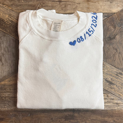 CUT & SEW COLOR EARTH COLOR SWEATS WITH CUSTOM HAND EMBROIDERY (7 Colors)
