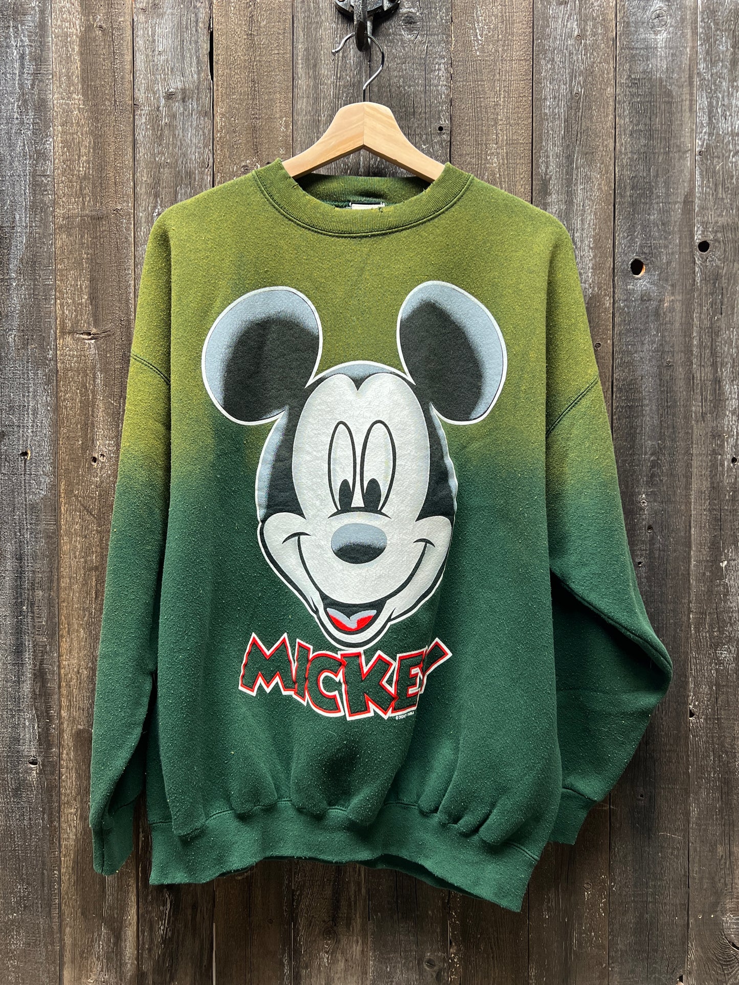 Vintage Mickey Sweatshirt-L/XL- Customize Your Embroidery Wording