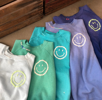 Happy Face Rainbow Sweatshirt (8 Colors)