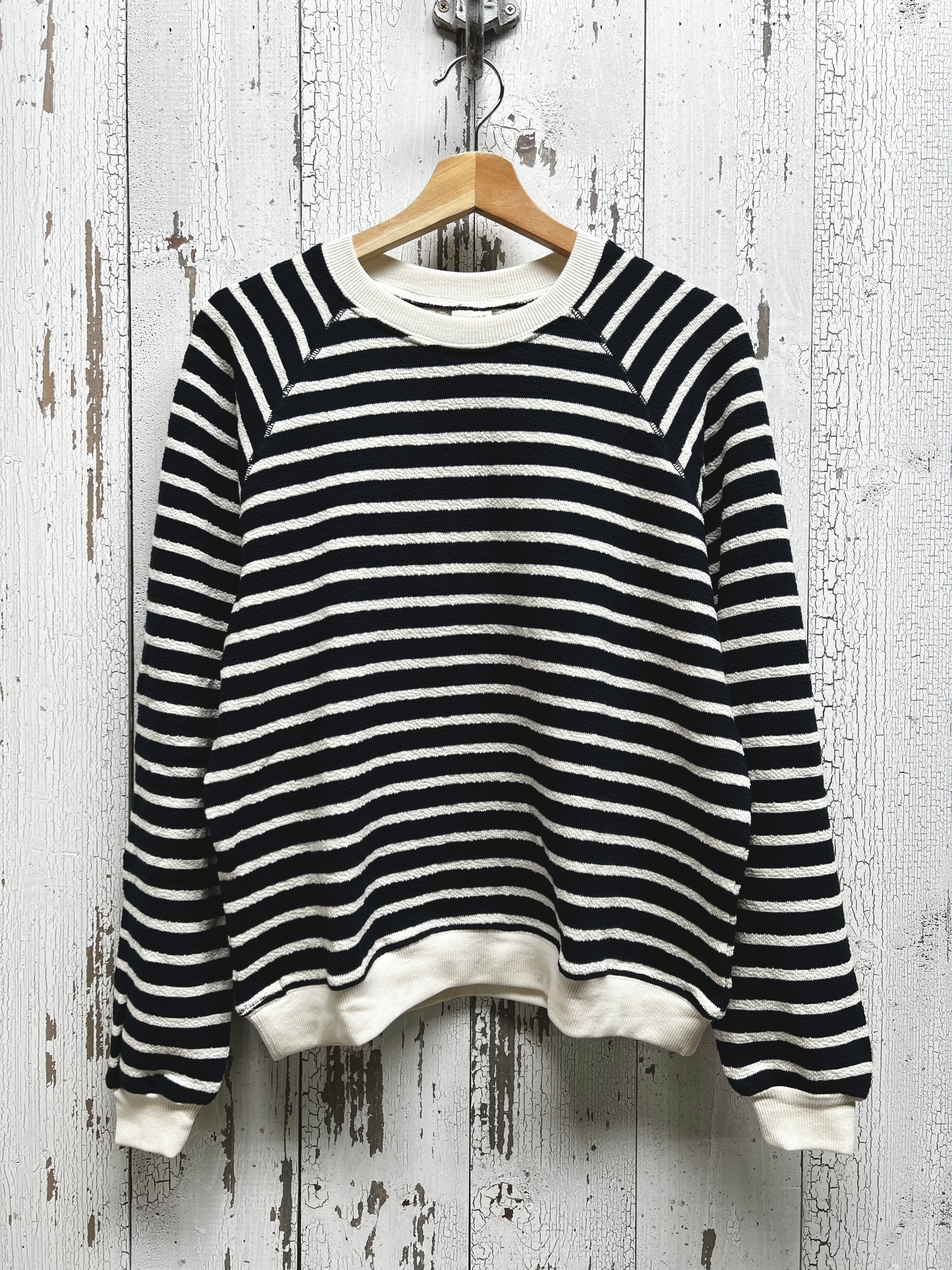 MALIBU 24 STRIPED SWEATSHIRT WITH CUSTOM HAND EMBROIDERY-2 COLORS