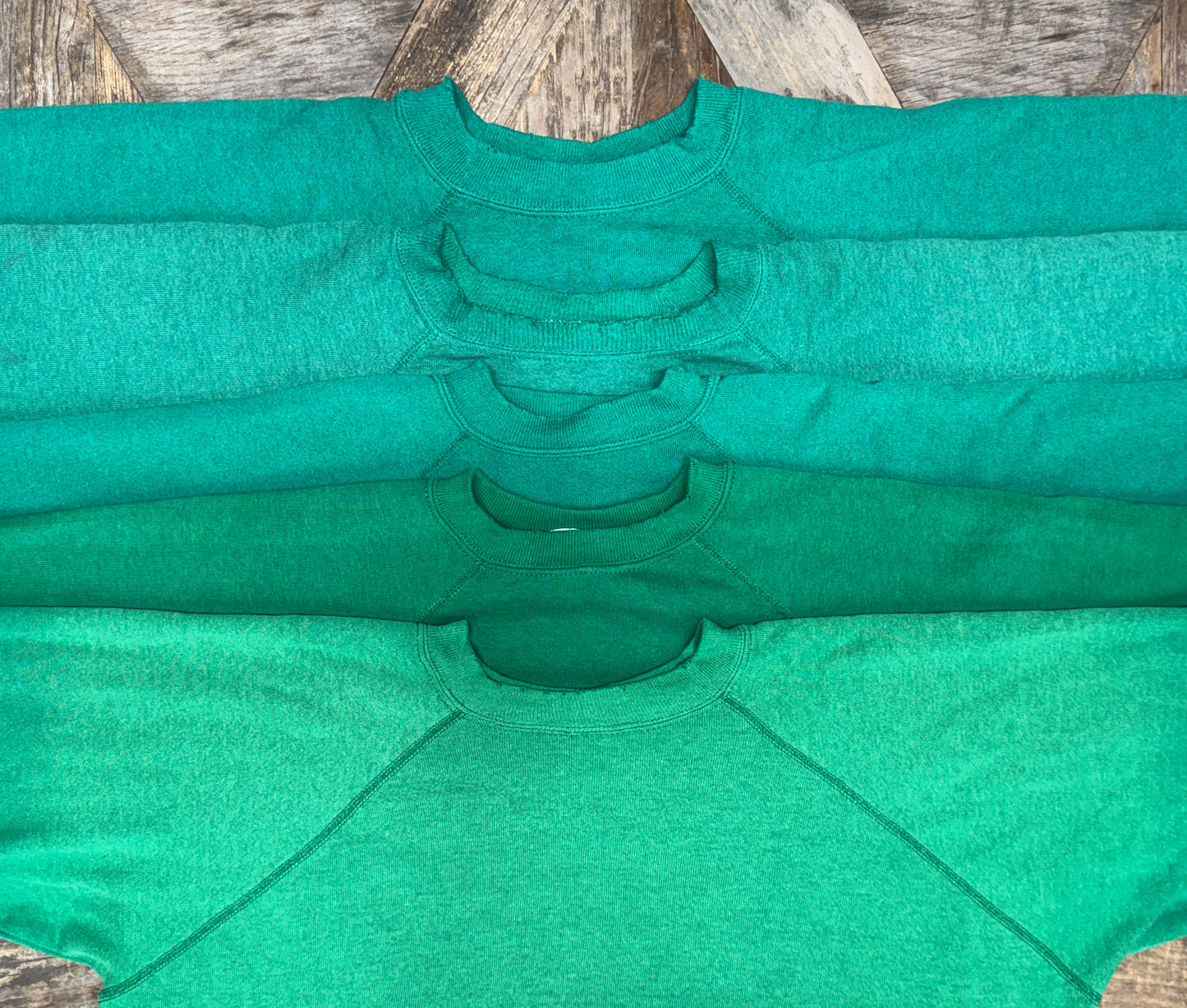 VINTAGE SWEATS GREEN WITH CUSTOM HAND EMBROIDERY