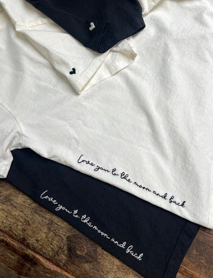 Greatest of all ❤️ TEE WITH PERSONALIZED HAND EMBROIDERY