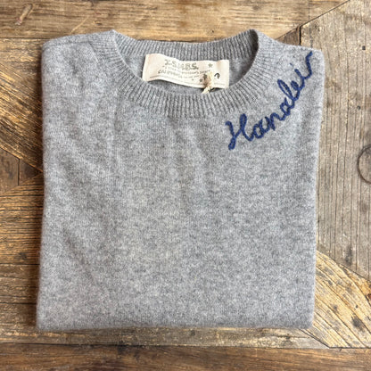 100% Cashmere Sweater - Customize Your Embroidery Wording(12 Colors)