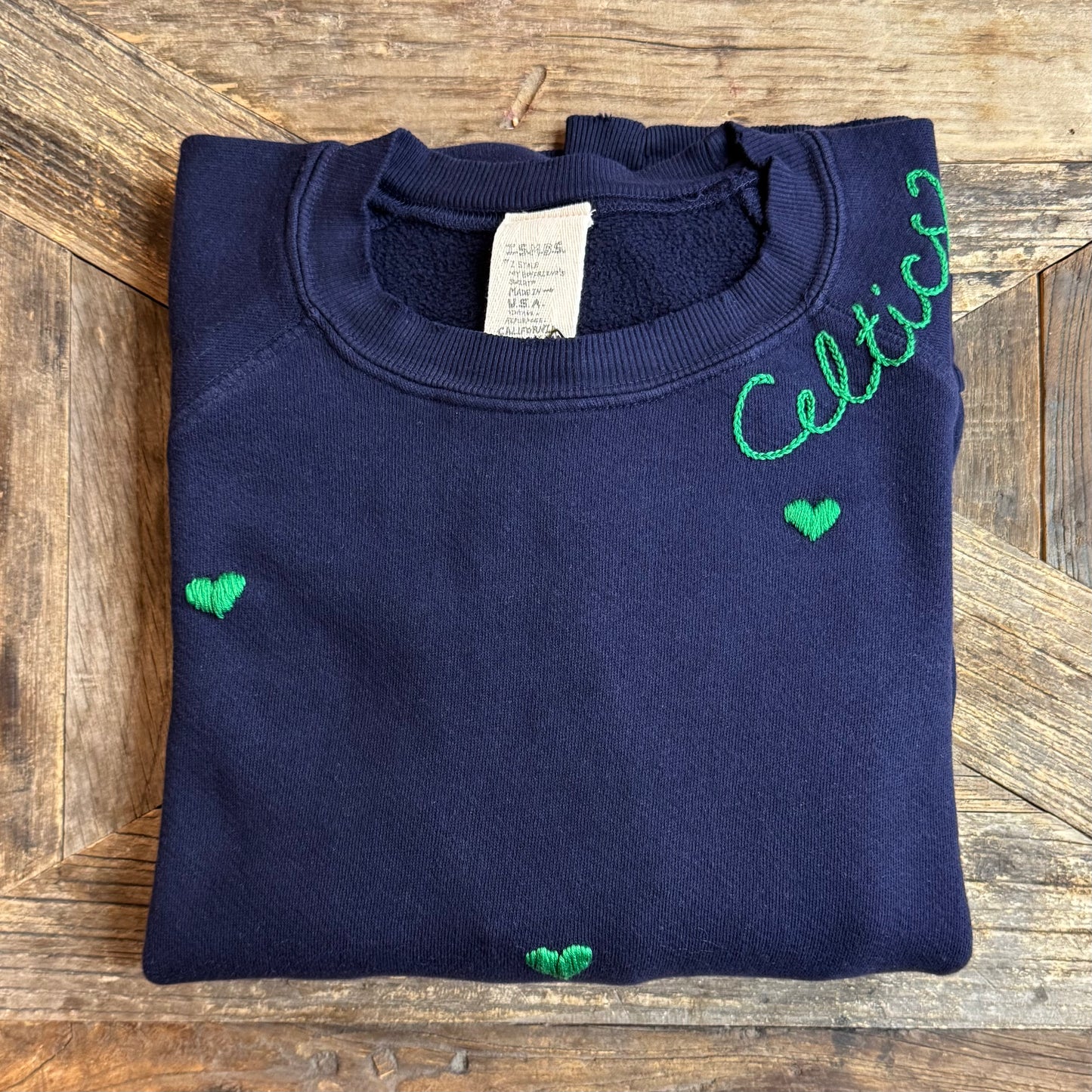 All My Heart Sweatshirt WITH PERSONALIZED HAND EMBROIDERY(14 Colors)