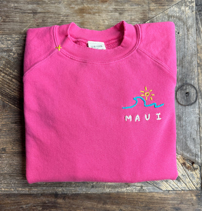SUN, WAVE LOGO ON CHEST WITH PERSONALIZED EMBROIDERY (22 colors)