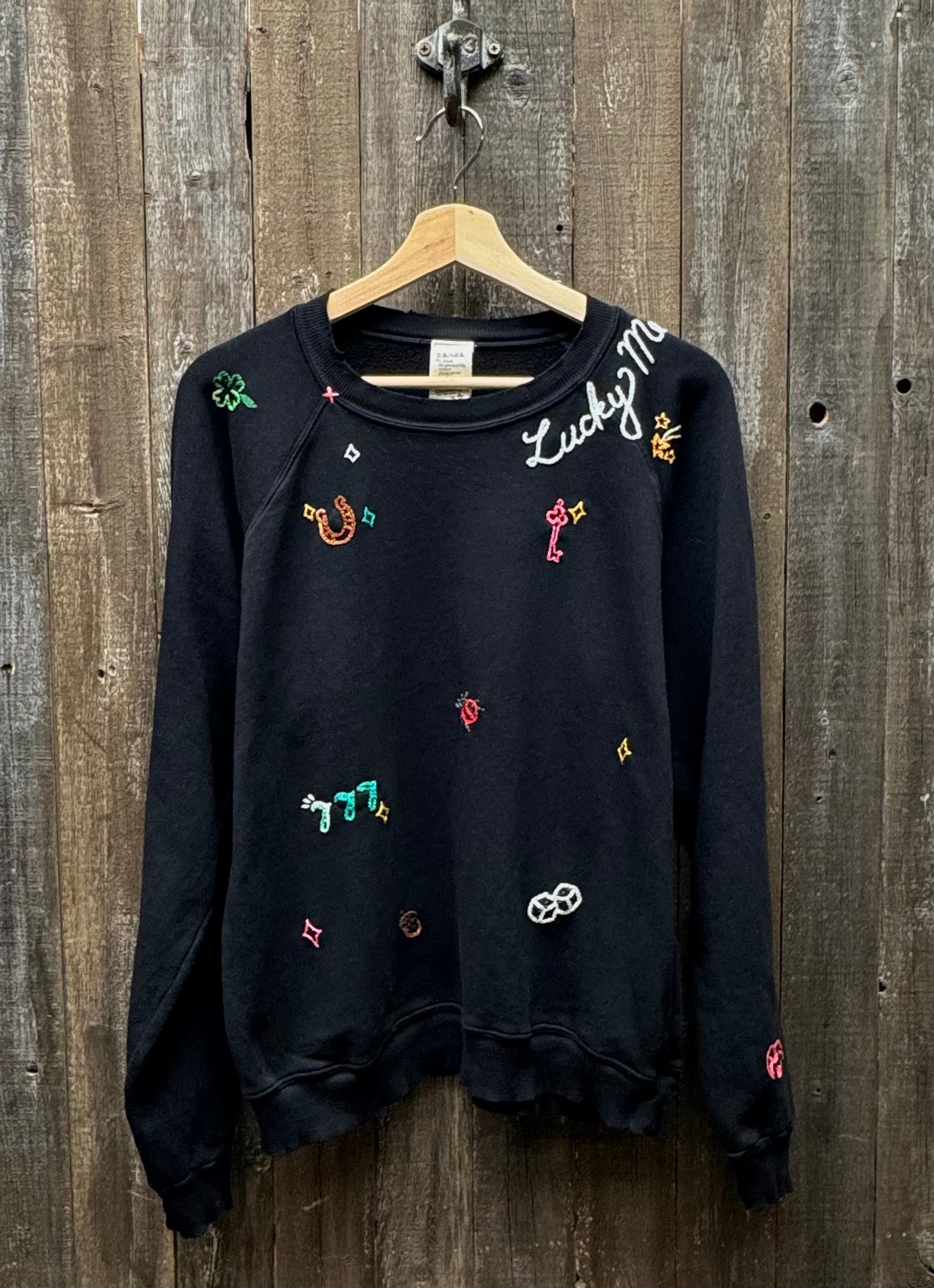 ALLOVER LUCKY CHARM SWEATS -Customize Your Embroidery Wording (11 Colors)