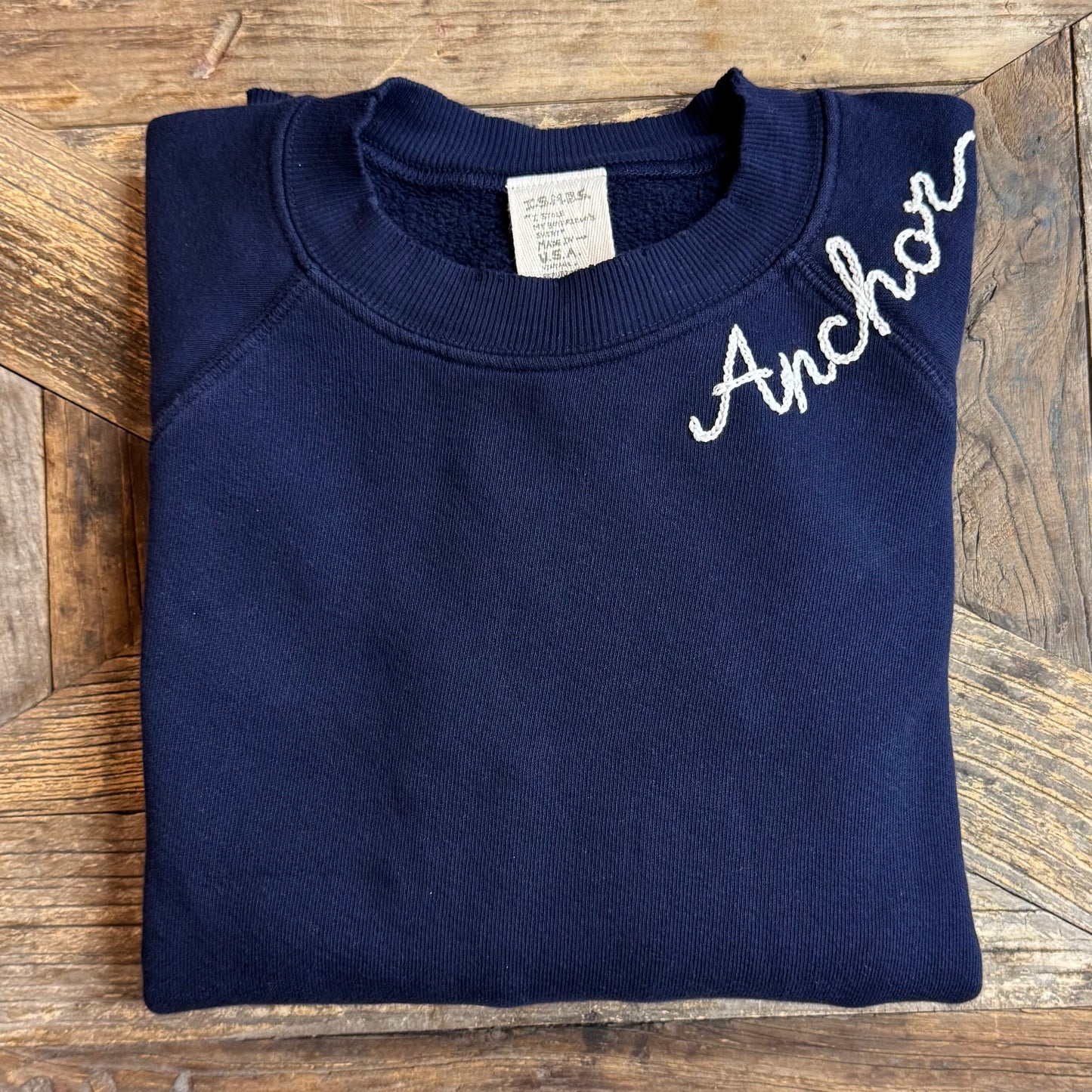ZION NAVY WITH CUSTOM HAND EMBROIDERY