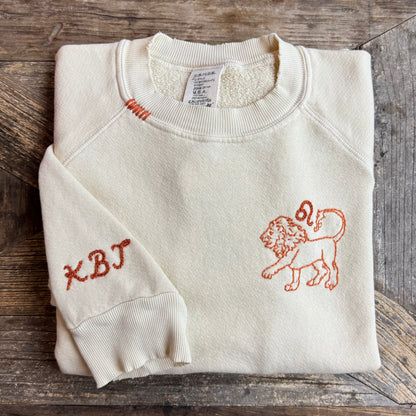 Choose Your Horoscope with your Initial Sweatshirts (16Colors)
