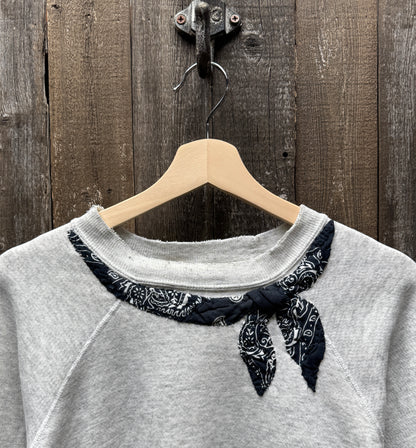 VINTAGE SHORTY/LONG SLEEVE SWEATSHIRT WITH  BANDANA
