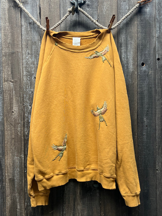Fly Away Bird Hand Embroidered Sweatshirt (14 Colors)