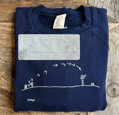 Translate Your Design into Embroidery Sweatshirt (Letter Size 8.5 X11)