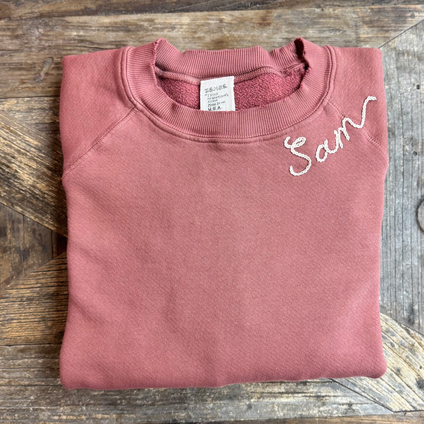 CUT & SEW COLOR NEUTRAL COLOR SWEATS WITH CUSTOM HAND EMBROIDERY (11 Colors) (Copy)