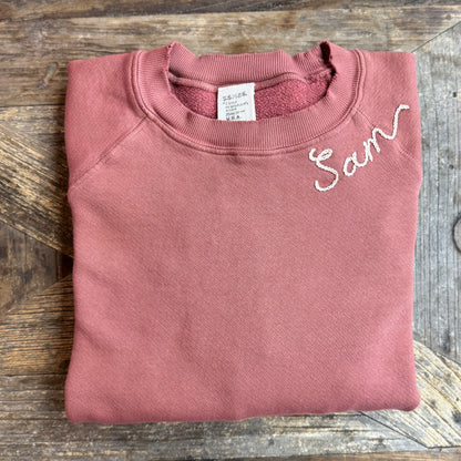 CUT & SEW COLOR NEUTRAL COLOR SWEATS WITH CUSTOM HAND EMBROIDERY (11 Colors) (Copy)