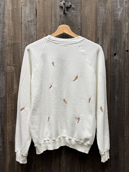 Allover Feather Hand Embroidered Sweatshirt (14 Colors)
